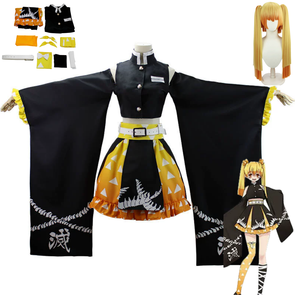 Cosplay Anime Zenitsu - Anime Agatsuma Zenitsu Cosplay Costume Sexy