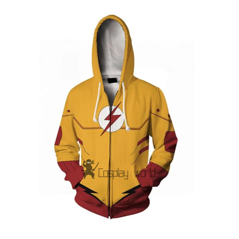 Asian Cosplay Anime - Movie Flash Cosplay Hoodie Zipper Fashion
