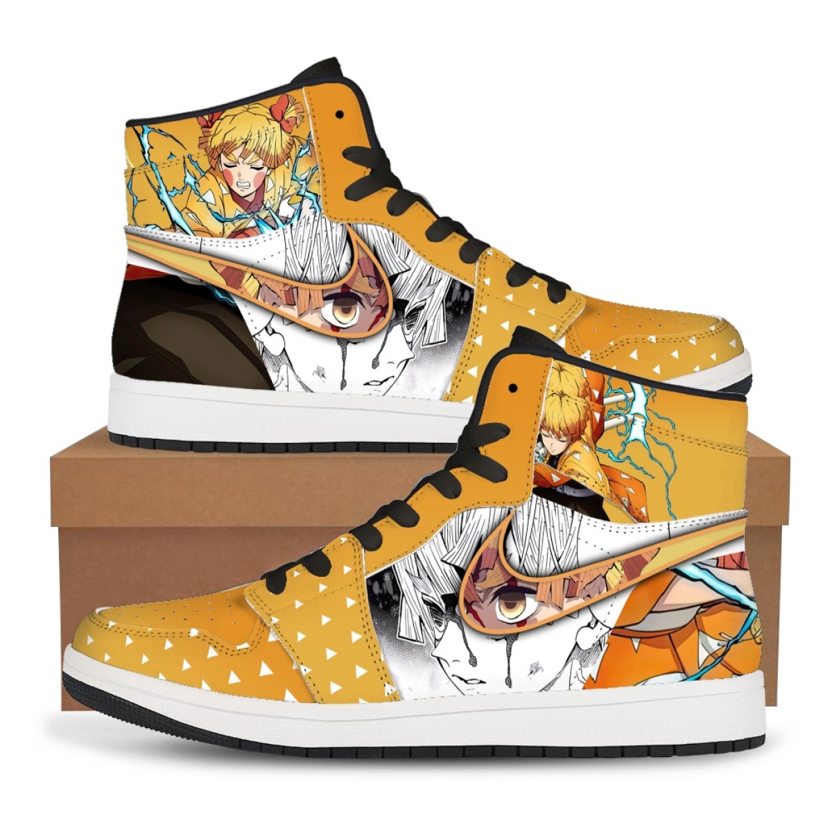 Cosplay Anime Zenitsu - Demon Slayer Agatsuma Zenitsu High Top