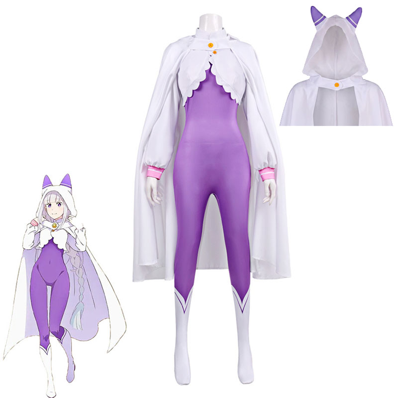 Anime Cosplay Re Zero - Re:Zero Costumes Emilia Cosplay Jumpsuits And