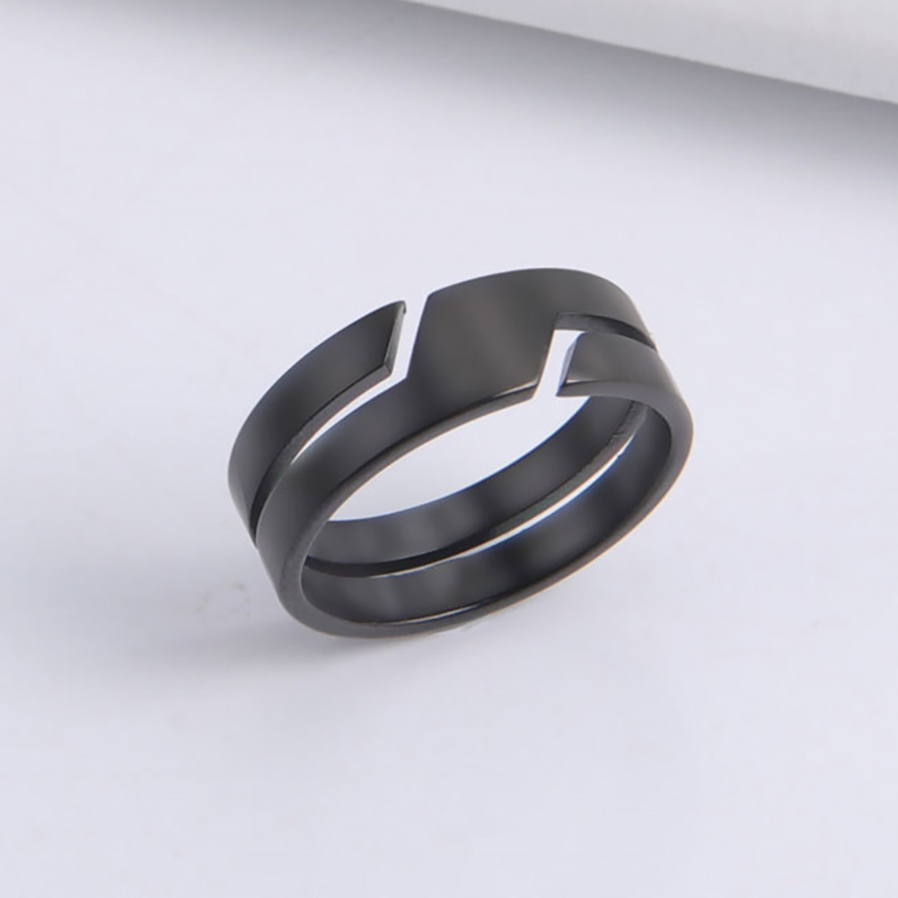 Black Clover Grimoire - Skyrim Stainless Steel Ring for Men