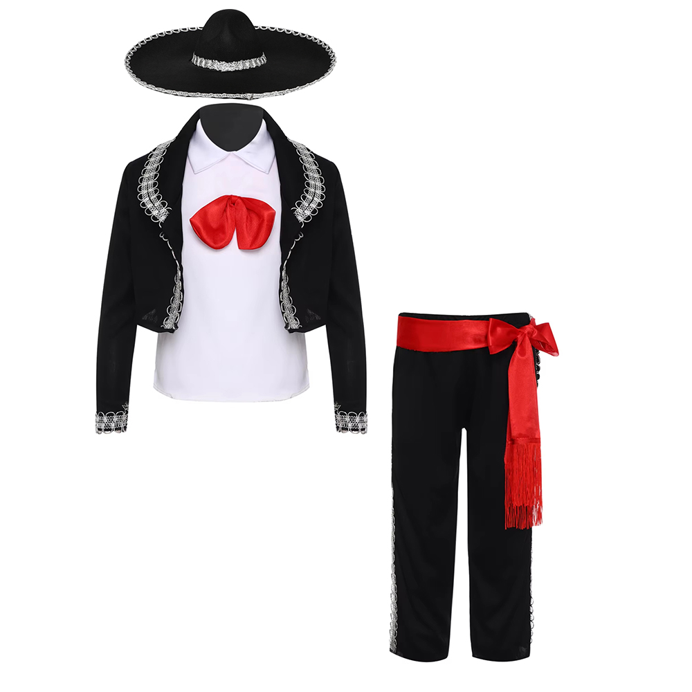 Boy Mexican Costume Kids Tradi - Anime Cosplay Dance incelemesi ve fiyatı