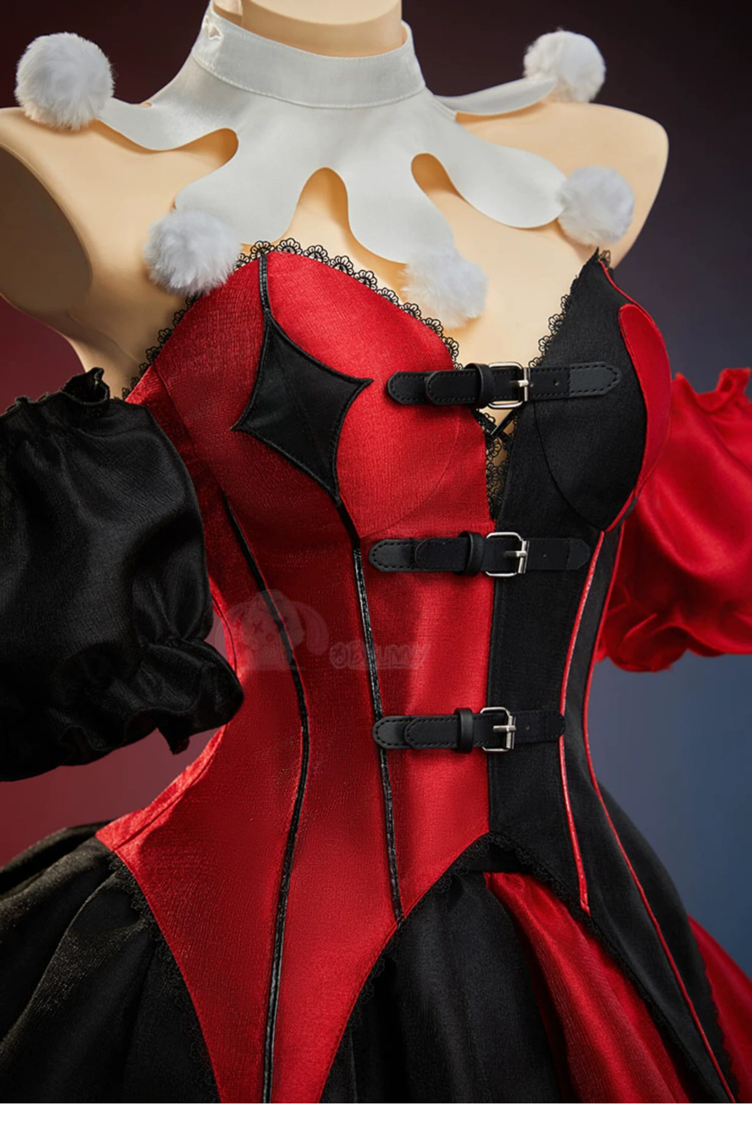 New Clown Gothic Lolita Waist  - Anime Cosplay Red incelemesi ve fiyatı