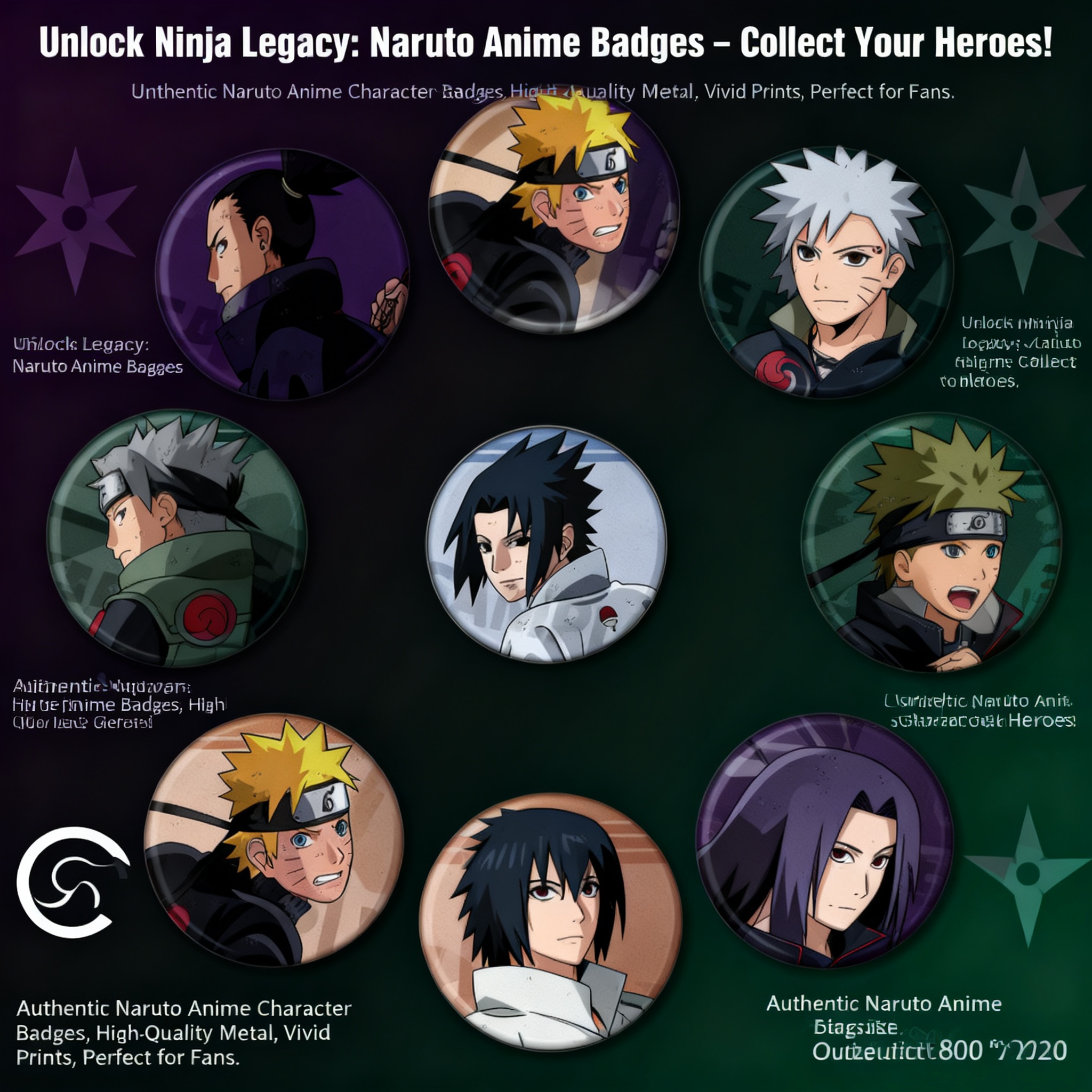 Naruto Anime Badge Pin Set Kak - Anime Cosplay Naruto incelemesi ve fiyatı