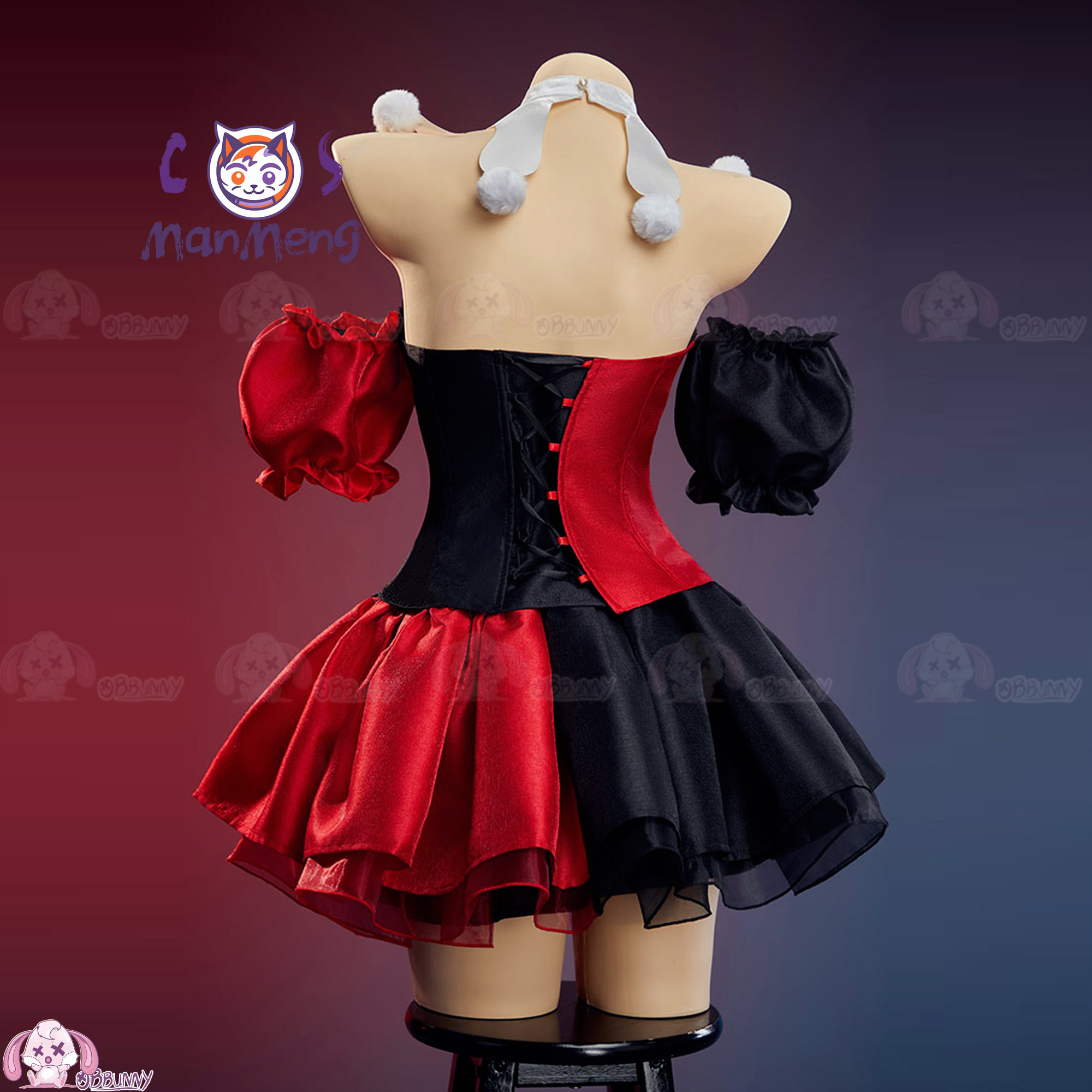 New Clown Gothic Lolita Waist  - Anime Cosplay Red incelemesi ve fiyatı
