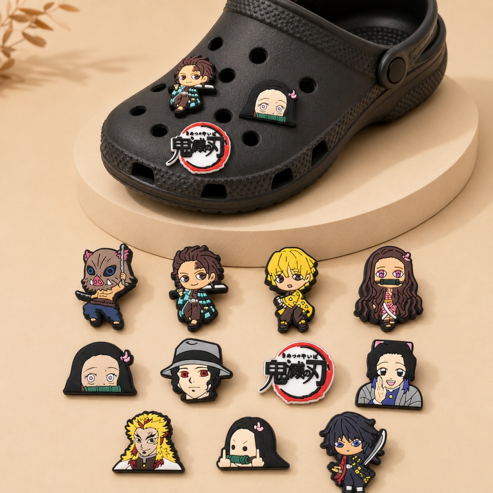 Anime Clog Button Pins Demon S - Anime Cosplay Naruto incelemesi ve fiyatı