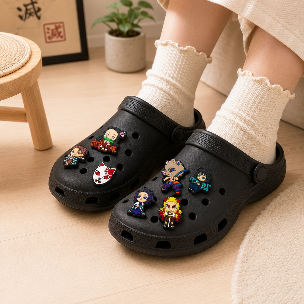 Anime Clog Button Pins Demon S - Anime Cosplay Naruto incelemesi ve fiyatı