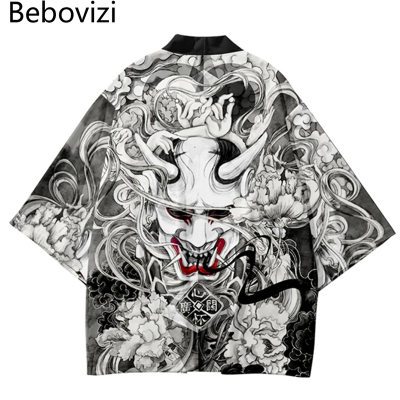 Demon Print Samurai Shirt Clot - Asian Cosplay Anime incelemesi ve fiyatı