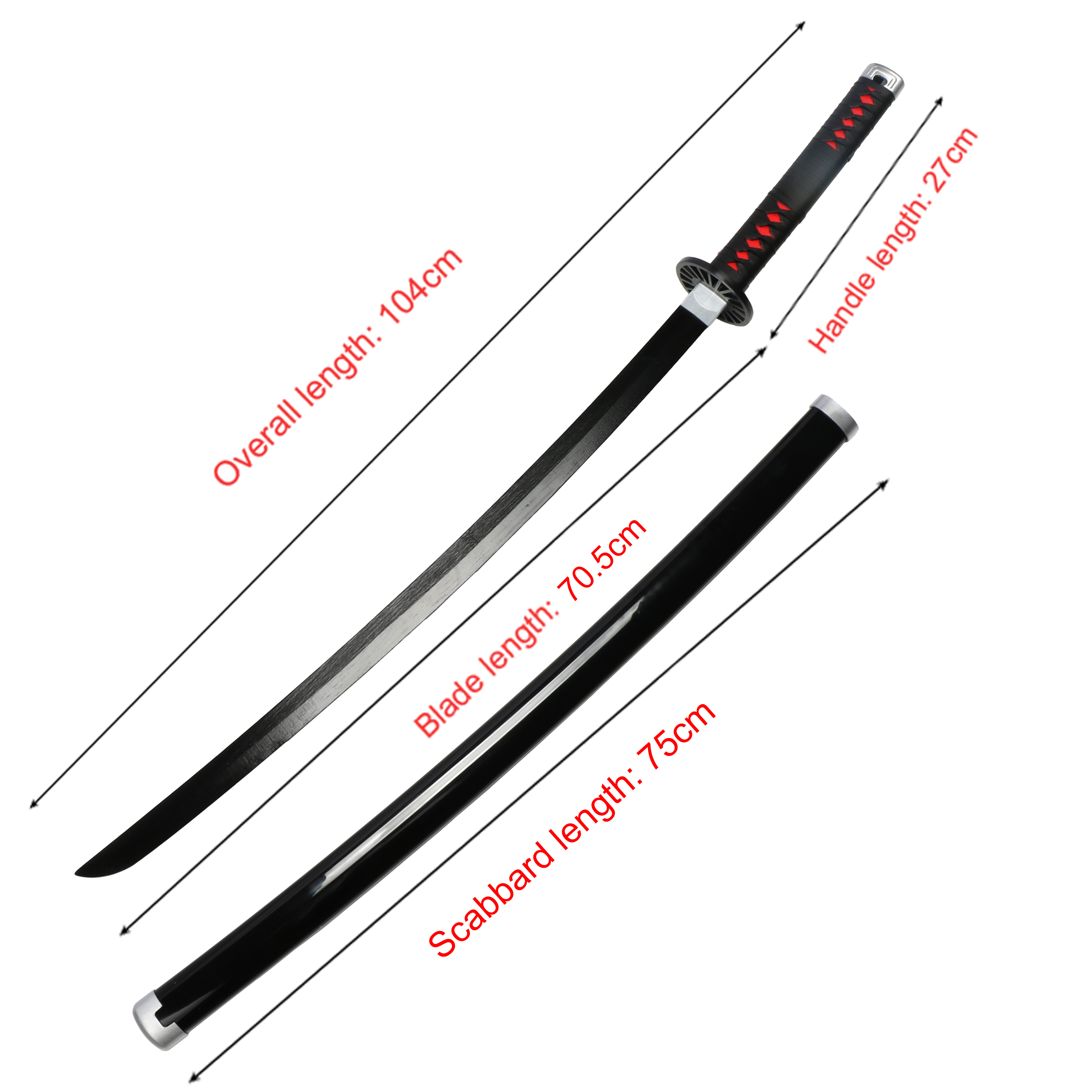 104cm/41in 1:1 Anime Katana Sw - Cosplay Anime Zenitsu incelemesi ve fiyatı