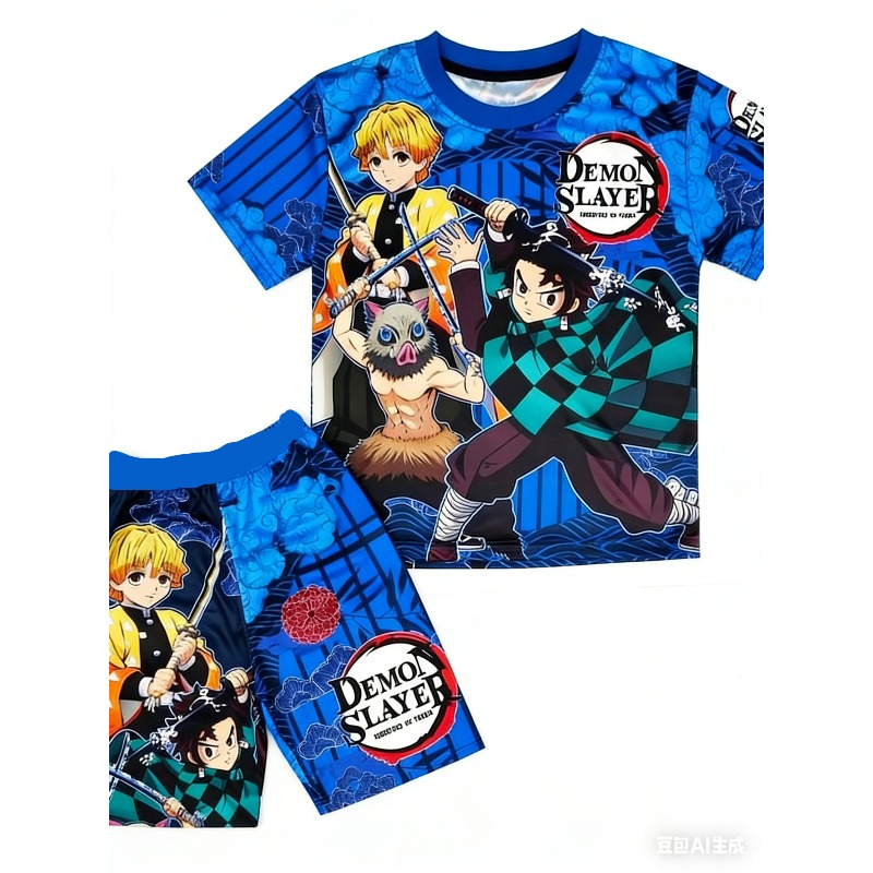Demon Slayer Kids T-shirt Shor - Cosplay Anime Zenitsu incelemesi ve fiyatı