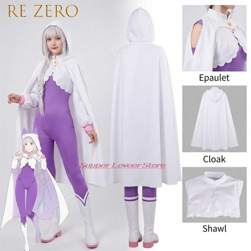 Re Zero  Emilia Cosplay Costum - Anime Cosplay Re Zero incelemesi ve fiyatı