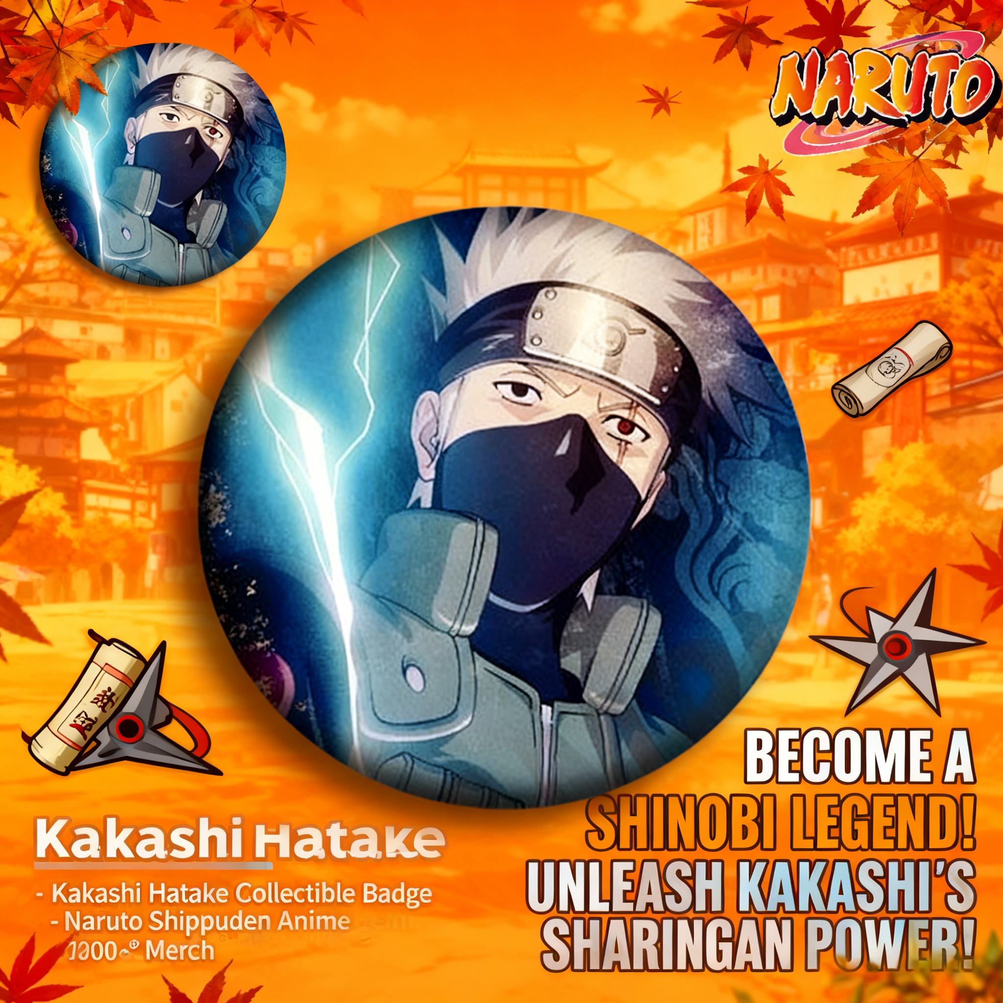 Naruto Anime Badge Pin 58mm Sa - Anime Cosplay Naruto incelemesi ve fiyatı