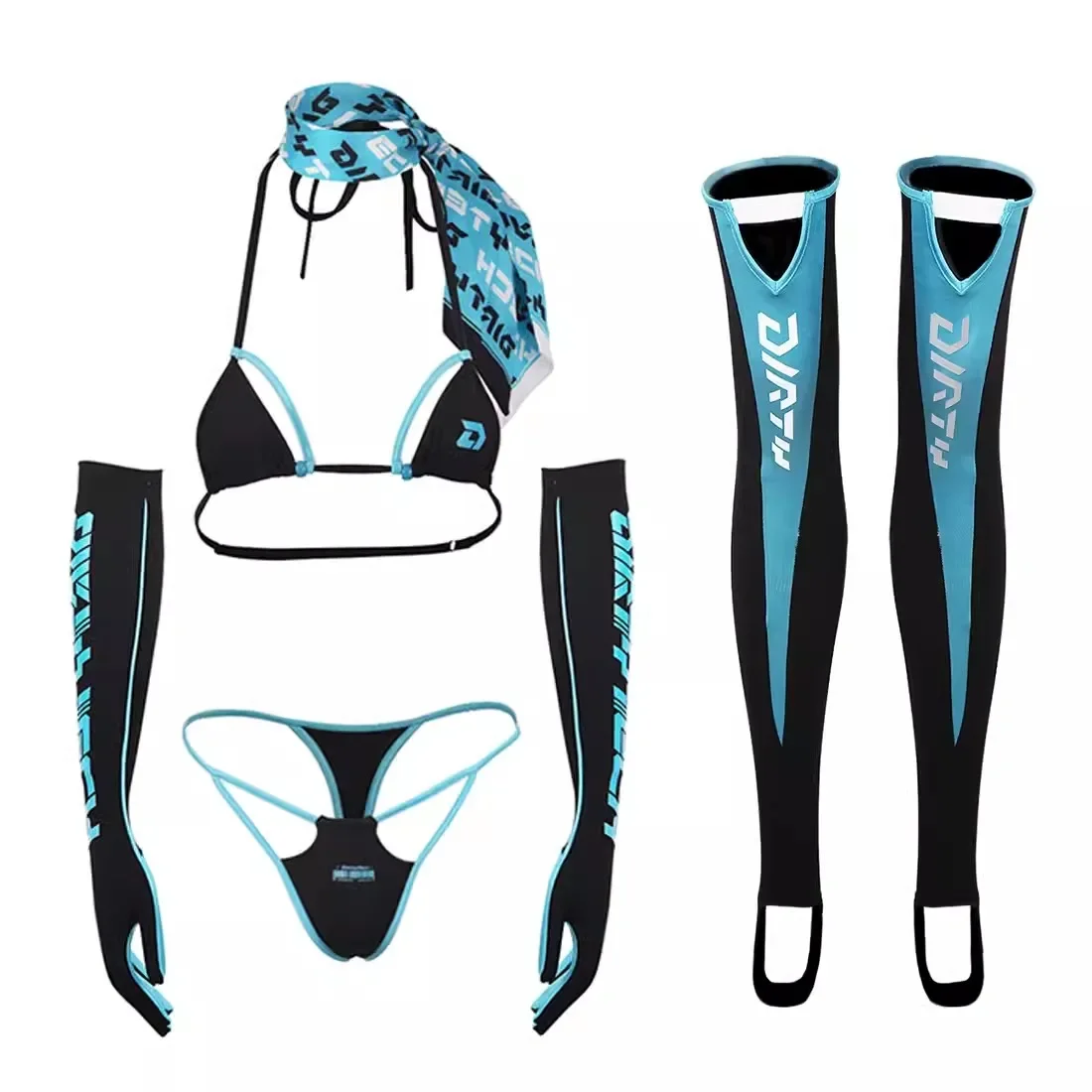 Women Sexy 5 Pieces Bikini Set - Anime Cosplay Bikini incelemesi ve fiyatı