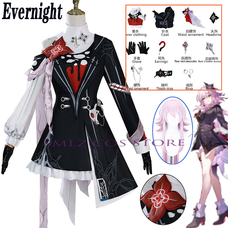 Newly Evernight Cosplay Honkai - Anime Cosplay Outfits For Women incelemesi ve fiyatı