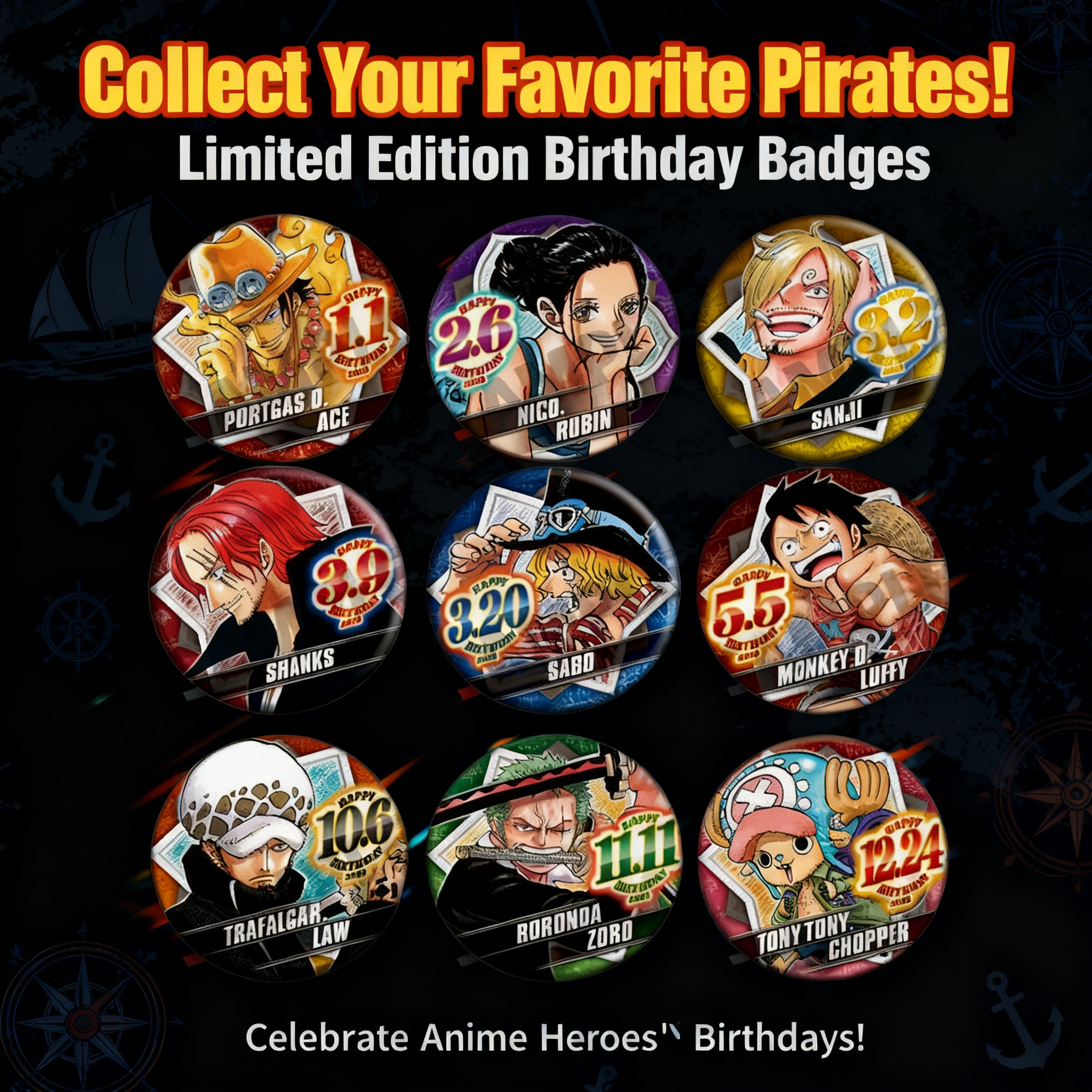 One Piece Anime Badge 2020 Bir - Anime Cosplay Luffy incelemesi ve fiyatı