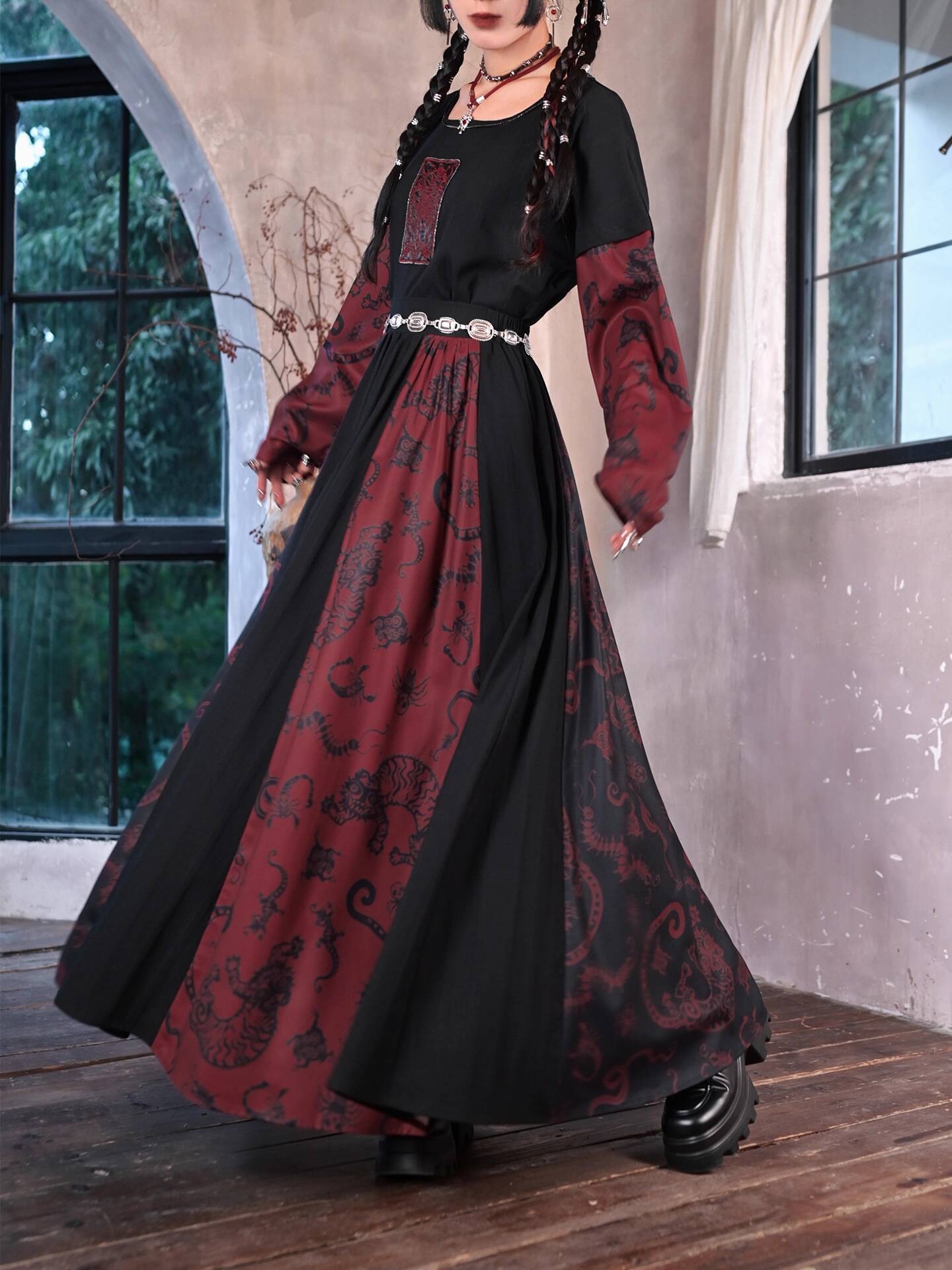 New Improve Guofeng Long Skirt - Anime Cosplay Red incelemesi ve fiyatı
