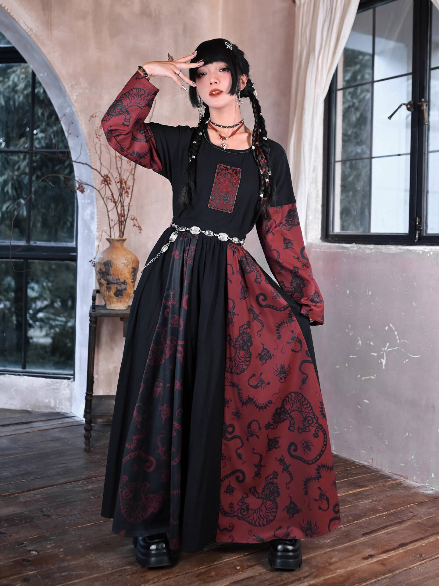 New Improve Guofeng Long Skirt - Anime Cosplay Red incelemesi ve fiyatı