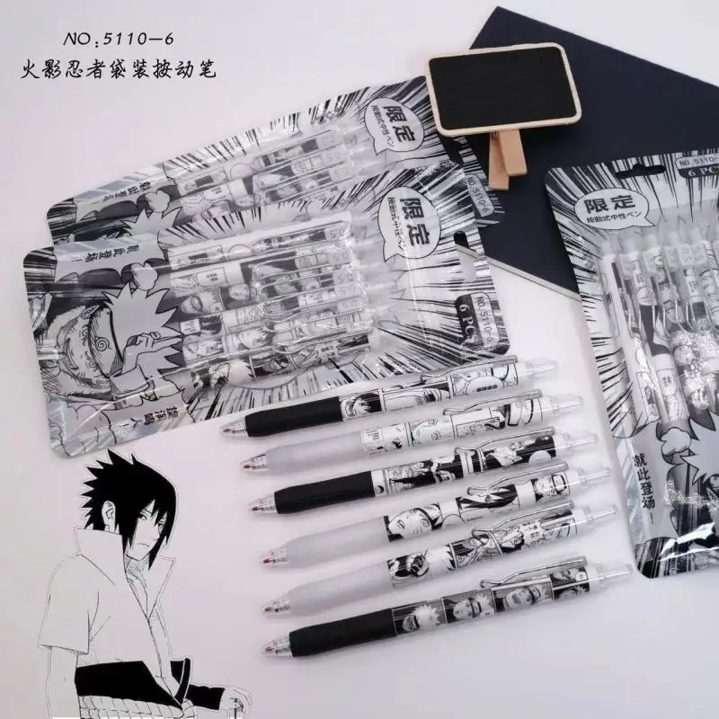 Naruto 6Pcs/set Gel Pen Anime  - Anime Cosplay Naruto incelemesi ve fiyatı