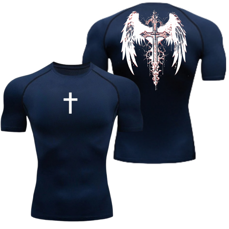 Men's Cross Wing Print Compres - Black Clover Grimoire incelemesi ve fiyatı