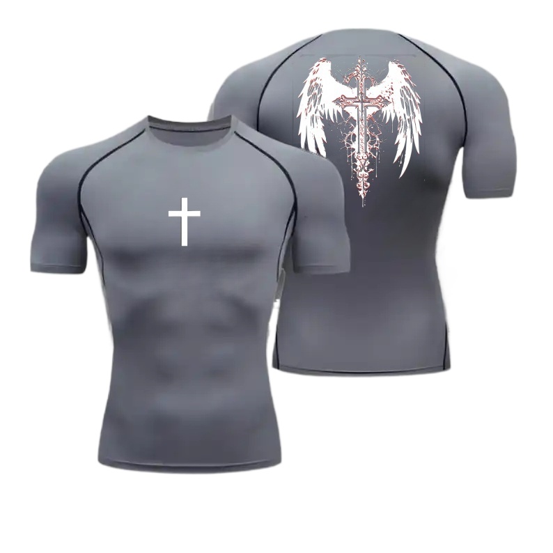 Men's Cross Wing Print Compres - Black Clover Grimoire incelemesi ve fiyatı